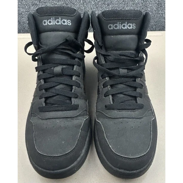 Adi-das Mens Hoops Mid Black Casual Shoes Sneakers Size 9