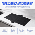 thumbnail image 7 of 1 Nonslip Sink Saddle Mat Silicone Protector for Double Sink Divider Heat Resistant Drying Pad Kitchen Countertop Dishes, 7 of 7