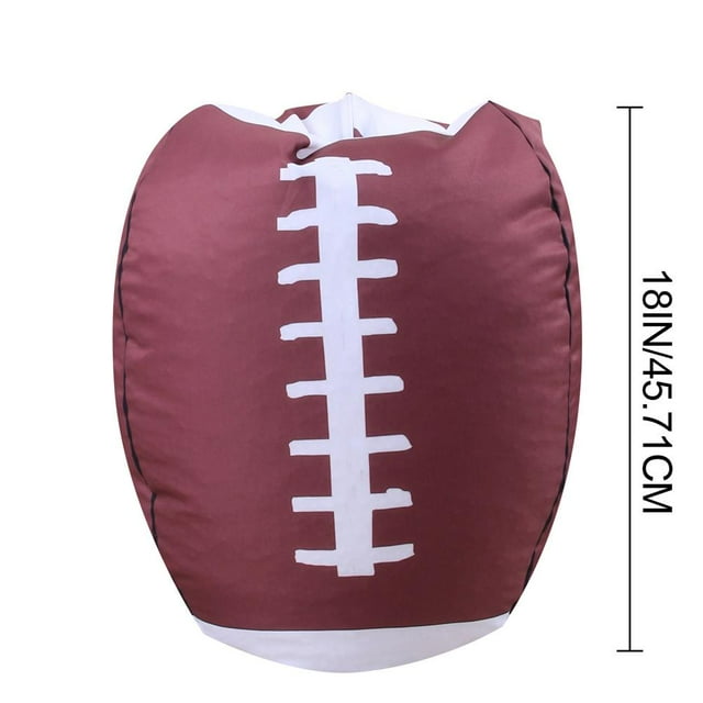 Silla de puf de almacenamiento, funda de puf de 18 pulgadas con cremallera para niños, juguetes de peluche, juego