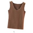 thumbnail image 2 of Minnieouse Ropa interior térmica para mujer, chaleco sin costuras para invierno, hogar, oficina, escuela, capa básica, camisetas de cuerpo Camisetas sin mangas Café oscuro, 2 of 6