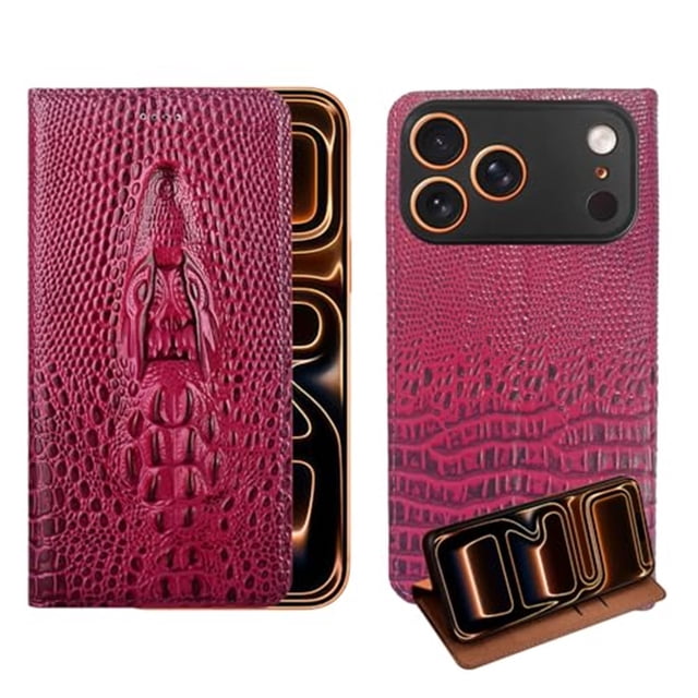 Case For IPhone 17 Pro Max/17 Pro/17 Air/17, Genuine Leather Shell With Card Insertion Anti-Fall Holder Cover