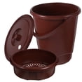 thumbnail image 3 of Portable 5L Tea Waste Bin with Swing Lid for Kitchen Office Bathroom Drainage, 3 of 7