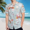 thumbnail image 5 of High Quality Hawaiian Shirts for Men Short Sleeve Aloha Beach Shirt Floral Summer Casual Button Down Shirts Blouses KJUVM9, 5 of 7