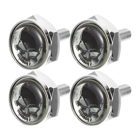 LOLIPPYY 1 Set License Plate Bolt Screws For License Plate License Plate Mounting Accessories Silver Aluminum Alloy