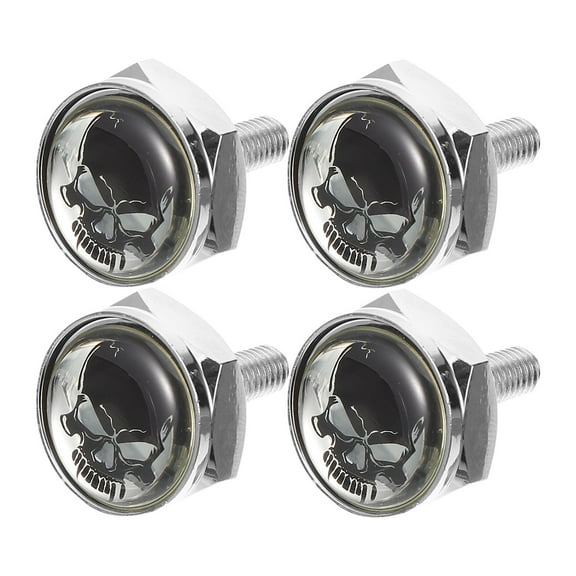 LOLIPPYY 1 Set License Plate Bolt Screws For License Plate License Plate Mounting Accessories Silver Aluminum Alloy