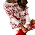 thumbnail image 3 of Robe Tricotée de Noël pour Femmes, Imprimé Élan Flocon de Neige, Chandail à Manches Longues en Laine, Chandail Ample, Jupe Courte Automne Hiver, 3 of 6