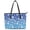 Blue Snowflake Pattern, variant on Uourmeti Skulls with Red Roses & Thorn Vines Pattern Large Capacity Tote Bag, PU Leather Saddle Handbag Zippered Top Handle Purse for Workout Dating