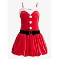 thumbnail image 4 of No Boundaries Santa Claus Bubble Mini Dress, Women’s, 4 of 4