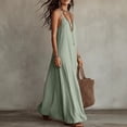 thumbnail image 5 of Maxi Dresses for Women Summer Sleeveless Spaghetti Strap Scoop Neck Casual Beach Long Cami Lounge Dress L, 5 of 5