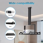 ZDSSY Black Universal Ceiling Extending Projector Tray, Height Adjustable, Universal Bracket with Concealed Cable Management