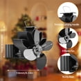 thumbnail image 4 of Wood Stove Fan Heat Powered Non-Electric Lotus Shaped Heat Distribution 4-Blade Silent Flue Pipe Hanging Fireplace Fan for Home Wood Burning Stove/Log, 4 of 5