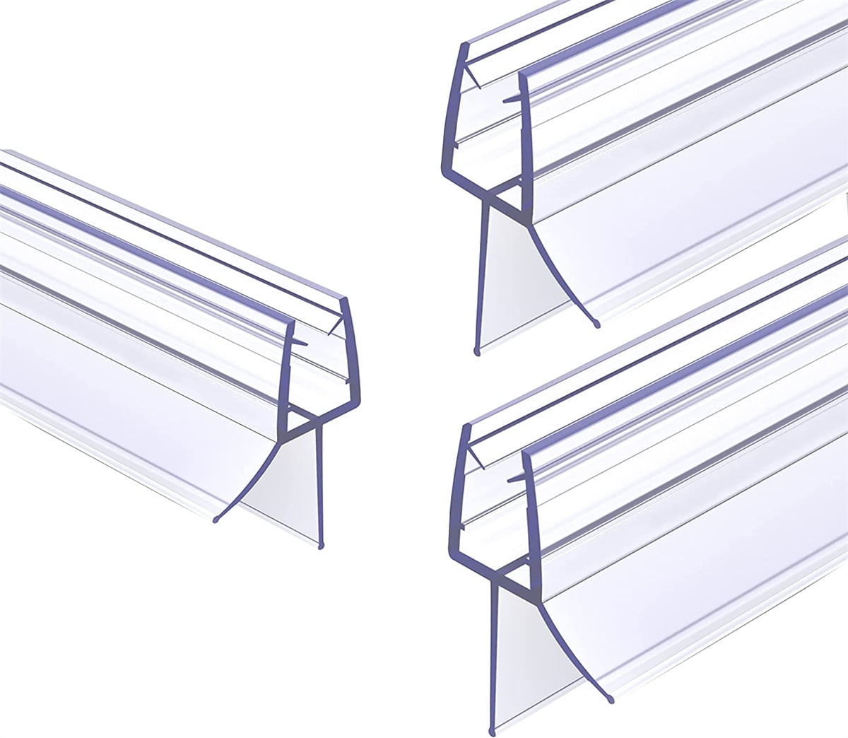 Casewin Shower Screen Seal Strip, 3Pcs Plastic Shower Door Seal for
