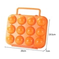 thumbnail image 4 of Caja De Almacenamiento De Huevos Caja contenedora de huevos de 12 rejillas, caja de almacenamiento portátil para huevos al aire libre con asa naranja Ehuebsd Para Estrenar, 4 of 4