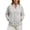 Gray, variant on Women's & Plus Size Micro Polar Fleece Jackets, Fall Winter Zip-up Stand Collar Long Sleeve Cozy Warm Outdoor Coats, S-4XL