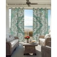thumbnail image 3 of Turquoise Boho Blackout Curtains for Bedroom, Thermal Insulated Window Treatment, Vintage Abstract Art Floral Ethnic Tribe Grommet Top Blackout Draperies and Drapes for Basement 27.5"x39" 2 Panels, 3 of 8