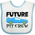 thumbnail image 3 of Inktastic Future Pit Crew Blue Race Car Boys or Girls Baby Bib, 3 of 4