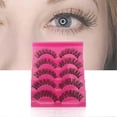 thumbnail image 5 of Realove 5 Pairs Fake Eyelash Natural Looking Transparent Stems Plastic Fiber Stylish False Eyelashes 26-27s, 5 of 5