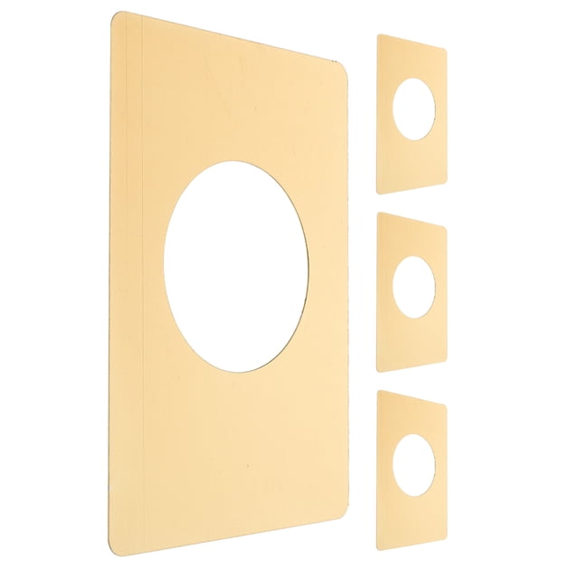 BESTYASH 4 Pcs Plaques de Poignée de Porte en Acier Inoxydable pour Réparation à Domicile Design Circulaire