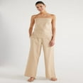 thumbnail image 3 of CHUANK Women‘s Strapless Linen Blend Top with Detachable Straps  Sizes XS-XXL, 3 of 6