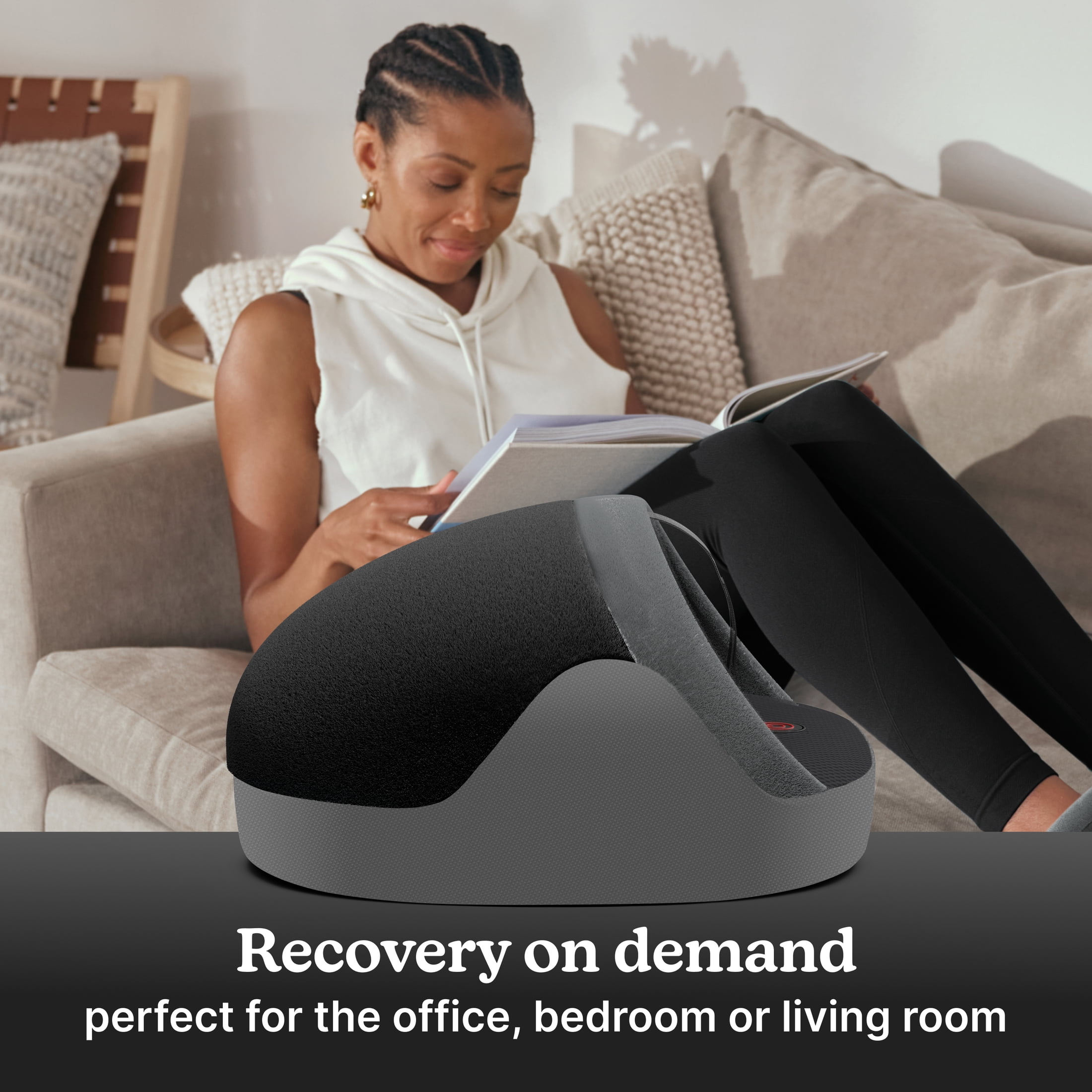 (3 pack) homedics soothing foot warmer and vibrating massager with heat, black