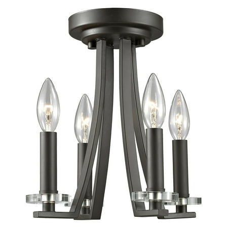 - Z-Lite Verona 4 Light Semi Flush Mount in Bronze