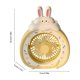 thumbnail image 3 of Cute Bunny Cake Shaped Desk Fan Rechargeable Individual Refrigerating Fan For Youth Bedroom Office Home Decor, 3 of 6