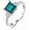 4, variant on Laboratory Grown Emerald Ring 925 Sterling Silver 7X7 mm Cushion Cut Emerald Single Stone Ring Engagement Ring for Women