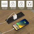 thumbnail image 3 of REDAYFUR End Table with Fast USB C Charging Station, 24” Tall Sofa Side Table with 2 Drawers, Large Storage Rustic Wood Square Storage Cabinet for Living Room,Bedroom,Office, Light Brown, 3 of 8