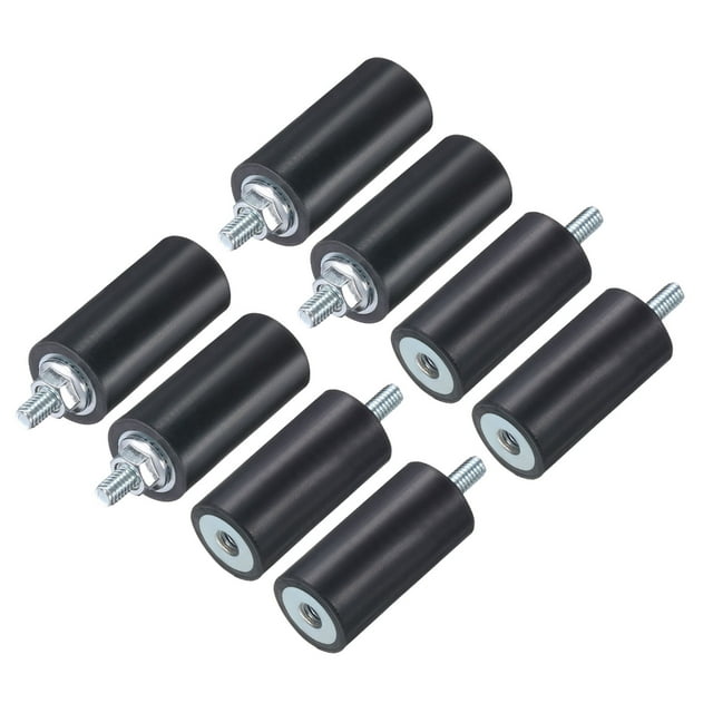 8 Pack M4x10mm Thread Studs Rubber Shock 15x30mm Male Female 8 Pack M4 Lock Nuts
