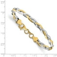 thumbnail image 2 of 14K Two-Tone Gold bracelet Fancy Link, 5.5 mm Polished Twisted, 2 of 2