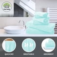 thumbnail image 2 of Juego de toallas Cosy Family de microfibra de 8 piezas Frozen Blue, 2 of 7