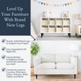 thumbnail image 3 of Set Furniture Legs Airy Abode Premium de madera negra, 3 of 6