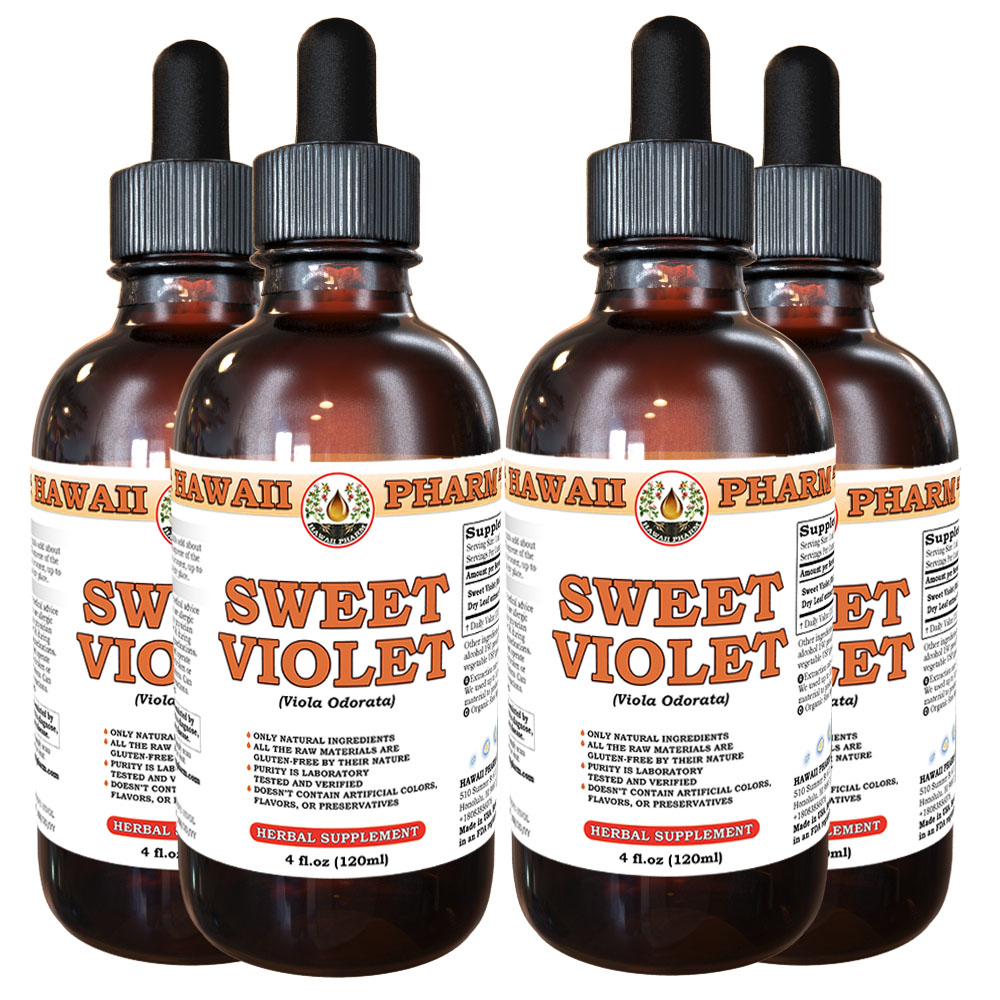 Sweet Violet (Viola Odorata) Tincture, Organic Dried Leaf Liquid