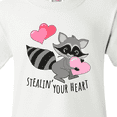 thumbnail image 4 of Inktastic Stealin' Your Heart Cute Raccoon Youth T-Shirt, 4 of 5