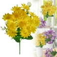 thumbnail image 2 of Artificial Fake Flowers Daisies Bouquets, Ongmies Simulated Small Daisies & Wild Chrysanthemums: Garden-Style Flower Garlands for Door Lintel Decorations, Multicolor Flowers Daisy with Stems, 2 of 8