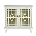 thumbnail image 6 of Gzxs Vintage Wooden Storage Sideboard, Display Cabinet with Glass Doors in Antique White, 32"L x 15.7"W x 30"H, 6 of 9