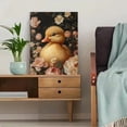 thumbnail image 5 of Qisvanset Framed Canvas Wall Art, 12x16 Inch Yellow Duckling Peony Floral Animal Wall Art, 5 of 5