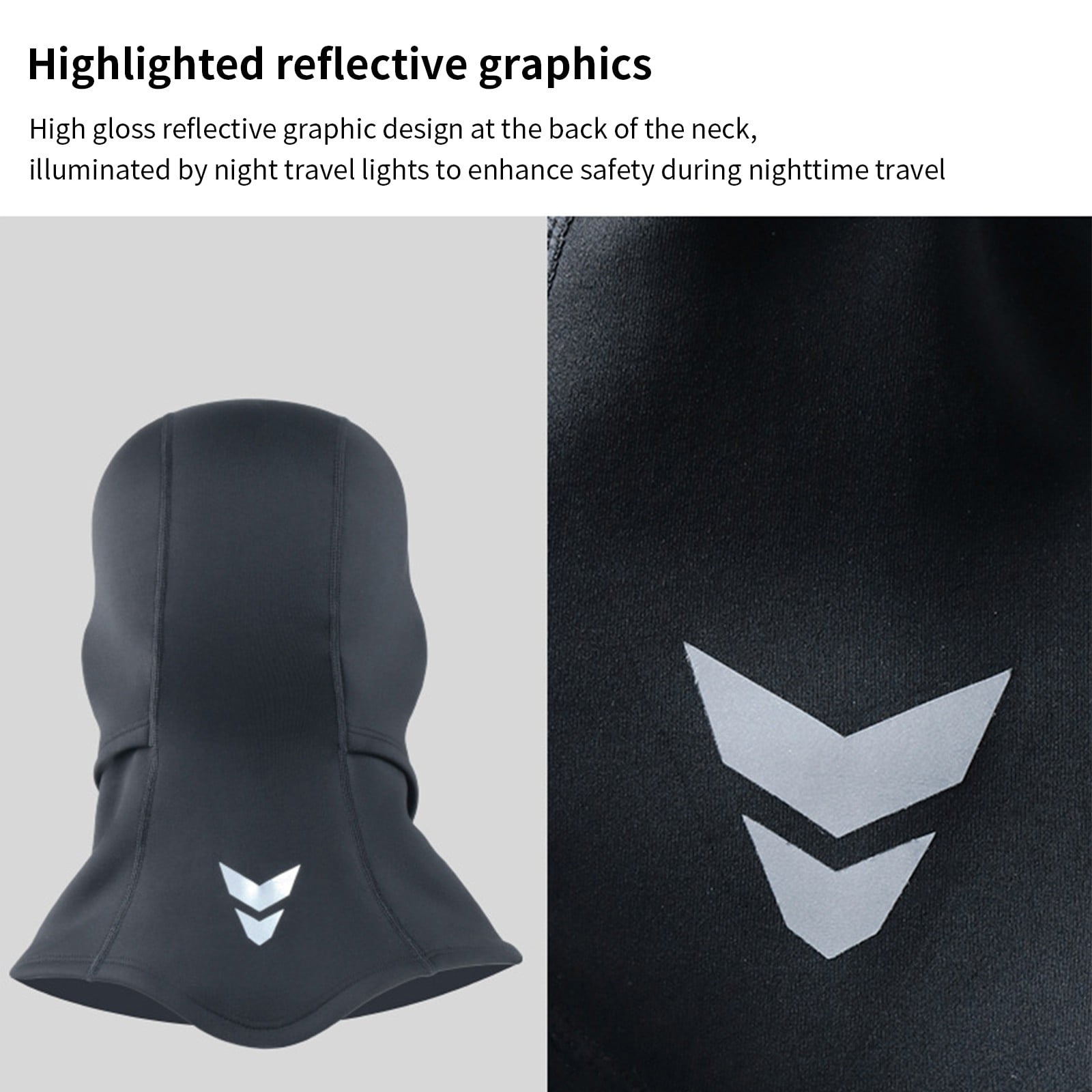 Tuphregyow Thickened Winter Magnetic Ski Mask for Outdoor Riding, Windproof and Warm Motorcycle Head Cover Magnetic Ski Mask Black
