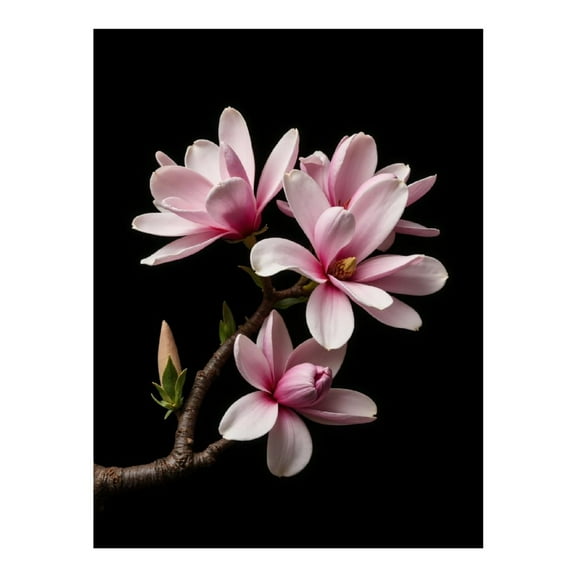 Diamond Art Kit for Adults, Pink Magnolia Blossoms On Branch Diamond Painting for Adults Beginners, 5D DIY Diamond Art Painting Kits, Colorful Diamond Painting Craft for Home Decor 12x16