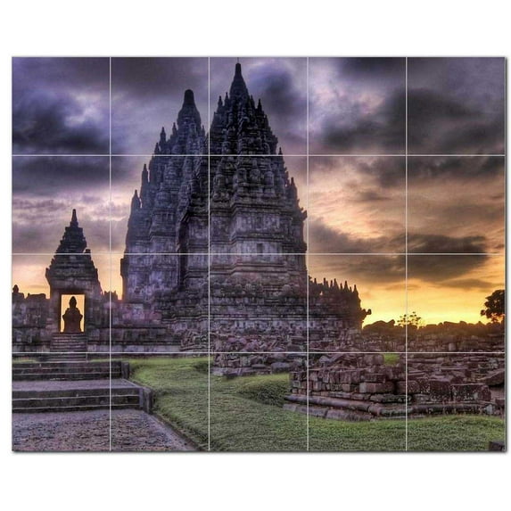 Famous Places Ceramic Tile Mural Kitchen Backsplash Bathroom Shower, 404735-L54