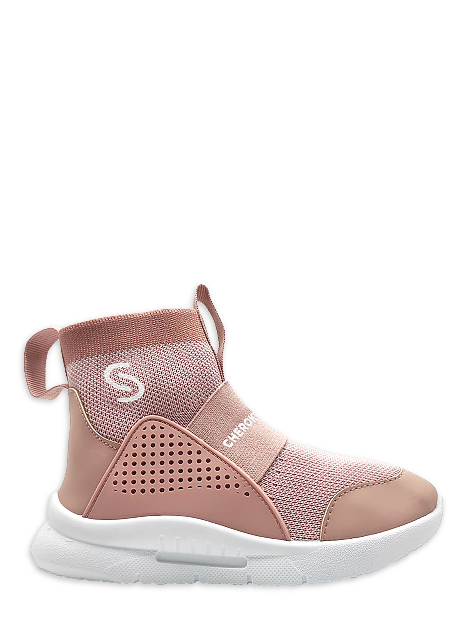 Cherokee Little & Big Girls’ High Top Fashion Slip-on Sock Sneakers, Sizes 11-3