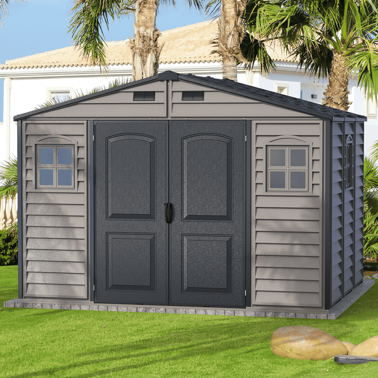 Duramax 10x8' Woodside Plus Vinyl Shed, All Weather Durable