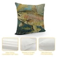 thumbnail image 4 of Throw Pillow Covers Camping Vintage Fish Cabin Lodge Nature Fishing Fisherman Man Sofa Trout Salmon Decorative Pillow Cases Home Decor Square  Pillowcases, 4 of 5