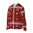 thumbnail image 3 of Goofa Merry Christmas Printed Women's UPF 50+ Sun Protection Hoodie Jacket Lightweight Long Sleeve Sun Shirt for Women with Pocket Hiking Outdoor-, 3 of 9