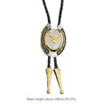 thumbnail image 5 of Deer Head Shoestring Necktie Bolo Tie Cowboy Necktie Western Necklace, 5 of 17