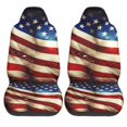 thumbnail image 2 of KAKALAD Vintage American Flag 02 Car Seat Covers Set Vehicle Front Seats Protector 2 Pcs, 2 of 9