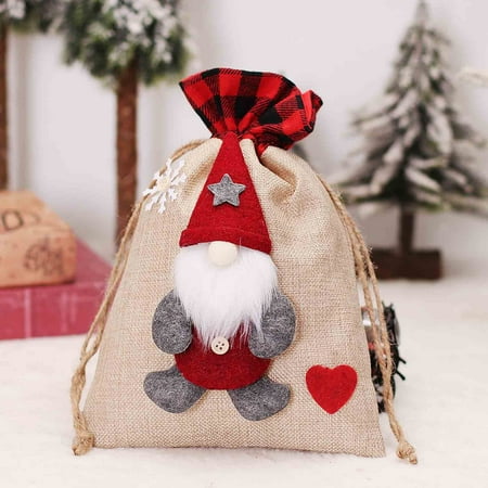 

Christmas Indoor Decor Christmas Decorations Drawstring Faceless Doll Candy Bag Forest Man Candy Bag Christmas Decorations Indoor B2Red