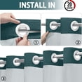 thumbnail image 3 of Zrodlmo No Hook Fabric Shower Curtain with Snap-in Liner, Waffle Waterproof and Mildew Resistant Bathroom Curtain, 72"x 74", Seaweed Green, 3 of 9