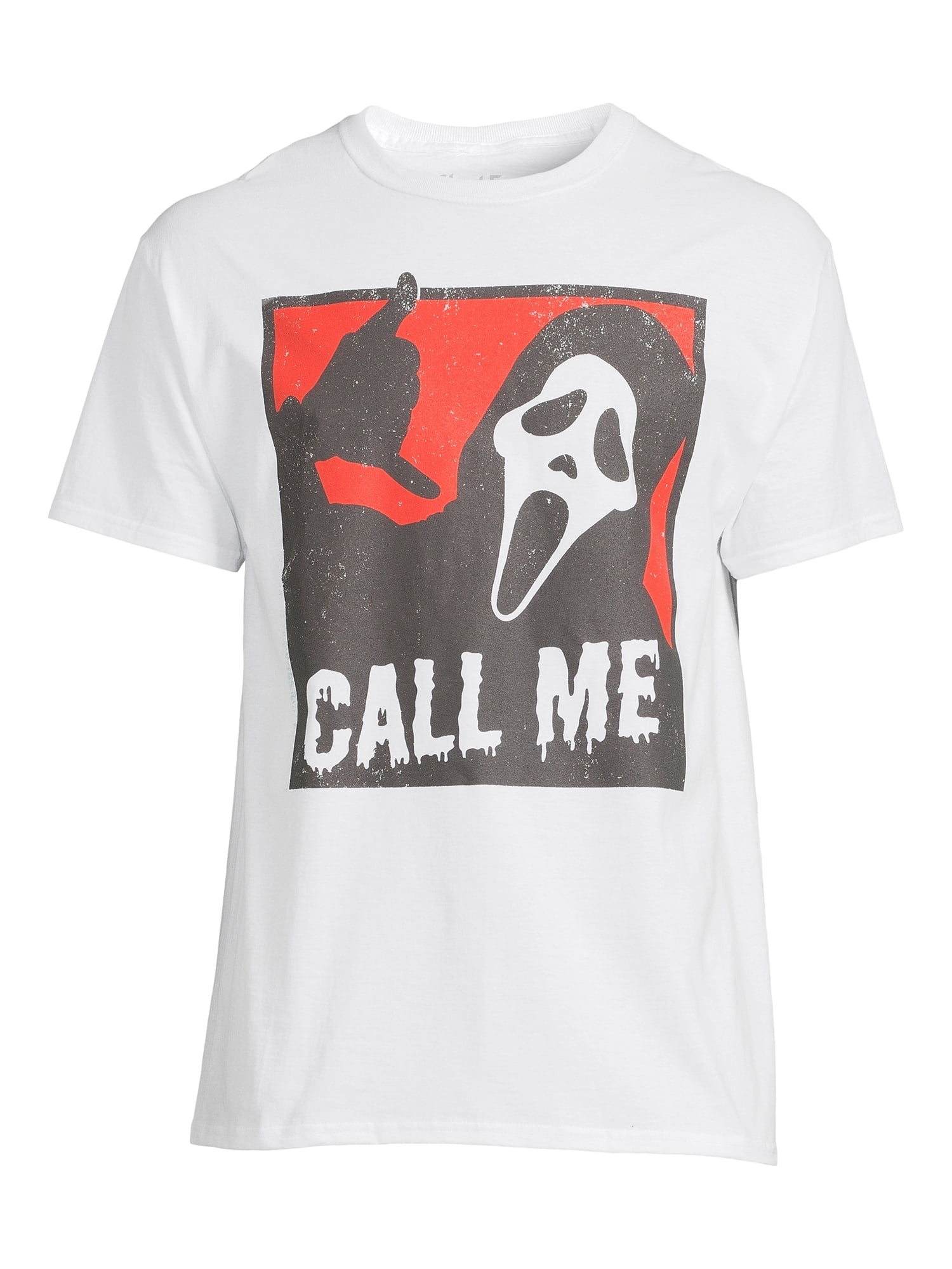 Ghost Face Call Me Men's and Big Men's Graphic Tee Shirt, Sizes S-3XL