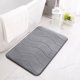 thumbnail image 1 of Alfombra de baño de espuma viscoelástica con rayas gruesas | Alfombra de baño de terciopelo suave y absorbente con puntos antideslizantes | Alfombra rectangular lavable a máquina para ducha, ideal, 1 of 5